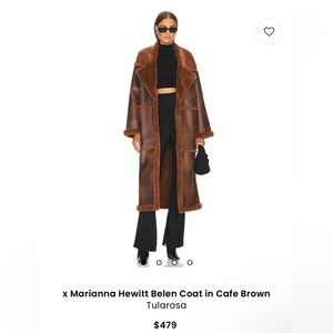 Tularosa marianna Hewitt coat in cafe brown